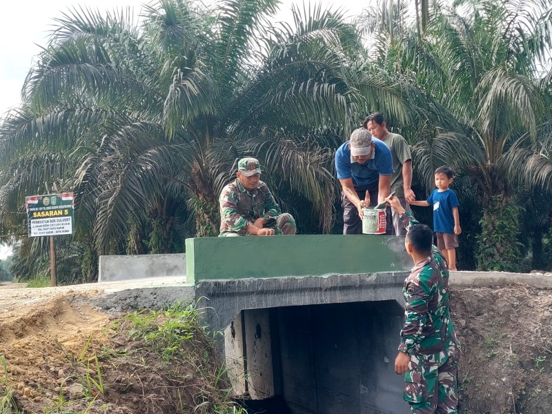 Pembangunan box culvert yang menjadi bagian dari program TMMD ke 124 telah selesai