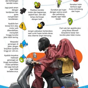 Jurus aman berkendara motor saat hujan